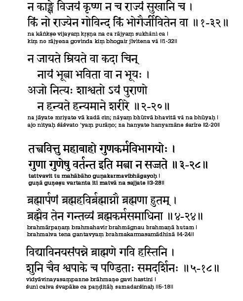 bhagwat geeta shloka only pdf